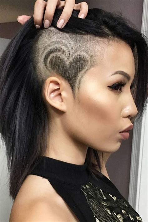 half head shaved woman|cute half shaved hairstyles.